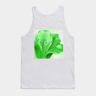 Floral Art - Green Tank Top